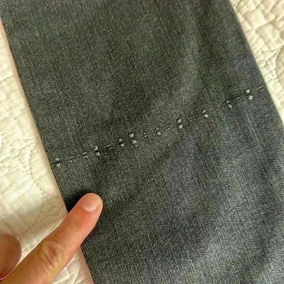 Paige Stone Washed Skinny Black Jeans 26 - Picture 12 of 14